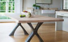 Dining Tables with Metal Legs Wood Top