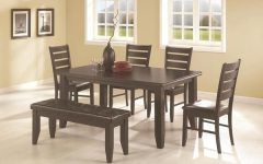 20 Photos Caden 6 Piece Dining Sets with Upholstered Side Chair