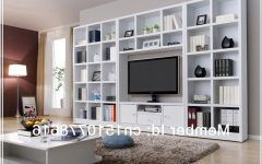 2024 Popular Tv Stand Bookcases Combo