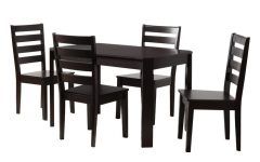 2024 Latest Goodman 5 Piece Solid Wood Dining Sets (set of 5)
