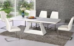 Glass and White Gloss Dining Tables