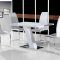 White High Gloss Dining Tables and 4 Chairs