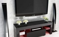 57'' Tv Stands with Led Lights Modern Entertainment Center