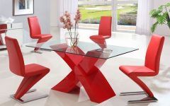 20 Collection of Red Gloss Dining Tables