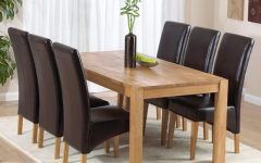 2024 Latest Wood Dining Tables and 6 Chairs